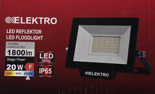 Reflektor _20W 6500K 1800lm IP65  (1/40)